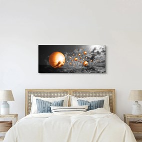 Obraz oranžových abstraktných gulí (120x50 cm)