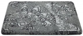 Kúpeľňový koberček FROTTE rozeta, protišmykový, mäkký - sivý