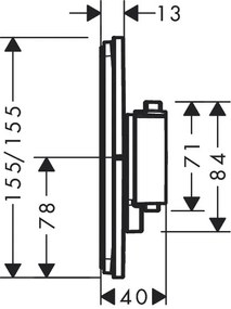 Hansgrohe ShowerSelect Comfort Q, termostat pod omietku pre 1 spotrebič, kartáčovaný bronz, HAN-15581140