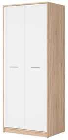 Šatníková skriňa BRW Nepo Plus 33 (dub sonoma + biela) . Akcia -30%. Vlastná spoľahlivá doprava až k Vám domov. 1098429
