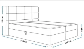 PROXIMA.store - Kontinentálna boxspring posteľ NIKKI ROZMER: 120 x 200 cm, TYP MATRACA: TAŠTIČKOVÉ PRUŽINY, VRCHNÝ MATRAC (TOPPER): BEZ TOPPERU
