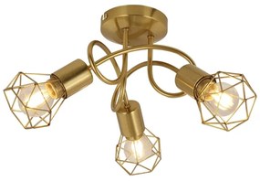 Globo 54802GB-3D - Prisadený luster XARA I 3xE14/40W/230V zlatá