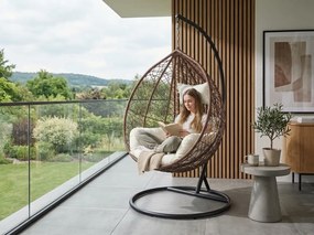 Hnedé závesné kreslo KOKON