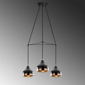Závesné svietidlo na kábli YILDO 3xE27/40W/230V čierna/medená