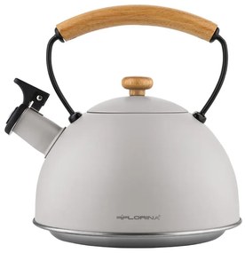 FLORINA nerezový čajník NATURA LINE sivý, 2,3 L