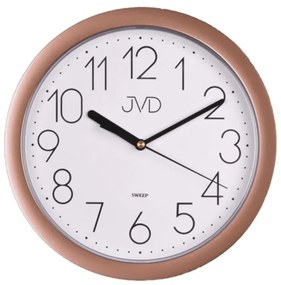 Plastové nástenné hodiny JVD Funky HP612.24 metalická béžová