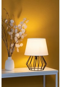 Spot-Light 7667104 - Stolná lampa MANGOO 1xE27/40W/230V biela/čierna