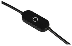 Čierna/v bronzovej farbe LED stolová lampa (výška 14 cm) Orbit – Trio Select