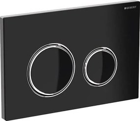 Geberit 115.884.SJ.1 - Splachovacie tlačidlo Sigma50 24,6x16,4 cm čierna/lesklý chróm