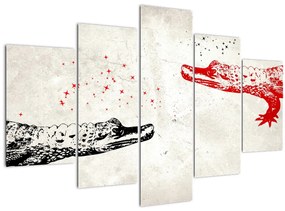 Obraz - Krokodíly (150x105 cm)
