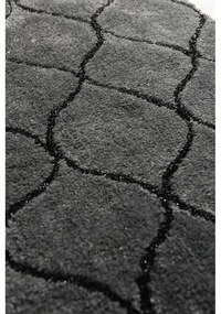 Súprava 2 tmavosivých obdĺžnikových kúpeľňových predložiek Foutastic Wave