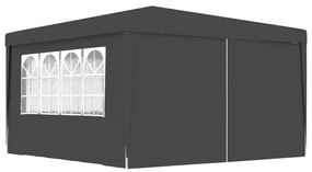vidaXL Profesionálny párty stan+bočné steny 4x4 m, antracitový 90 g/m²