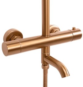 REA-P8807 - Sprchový set s termostatickou batériou LUNGO, kartáčovaná meď