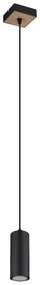 Globo 57911HBW - Luster na lanku ROBBY 1xGU10/35W/230V čierna/hnedá