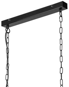 Luster na reťazi MORGAN 2xE27/60W/230V čierna/medená