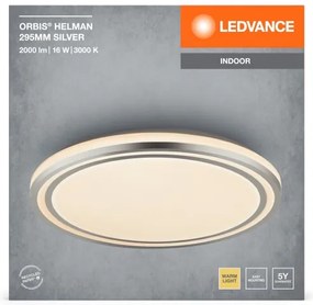 Ledvance - LED Stropné svietidlo ORBIS HELMAN LED/16W/230V pr. 29,5 cm strieborná
