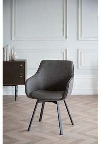Sivé čalúnené jedálenské kreslá v súprave 2 ks Alison – Rowico