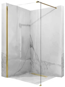 Rea AERO, sprchová zástena WALK IN 80 x 195 cm, číre sklo - zlatý profil, REA-K8439