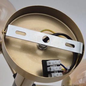 Luster na lanku ROLLO 1xG9/5W/230V zlatá/dymová béžová