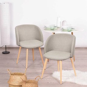 Čalúnené stoličky Betti, 2 ks, béžové