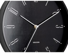 Karlsson 5988BK dizajnové nástenné hodiny čierne,priemer 30 cm