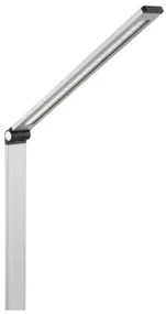 Stolná lampa Platinet 10 W, bezdrôtové nabíjanie + USB, strieborná