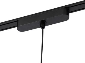 Moderné čierne závesné svietidlo pre koľajnicový systém 1-fázové vrátane LED - Magnetic Vance
