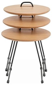 Set 3 príručných stolíkov Paniki (natural). Vlastná spoľahlivá doprava až k Vám domov. 1094357