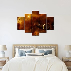 Obraz - Planéty s hmlovinou (150x105 cm)