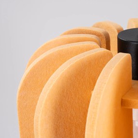 Závesné svietidlo Mula, 1x žlté plstené tienidlo, (fi 27cm)