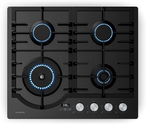 Klarstein Ignito plynová varná doska, 8 kW, liatinové rošty, časovač, regulácia teploty