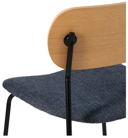 Jedálenská stolička v modrej a prírodnej farbe v súprave 4 ks Moe – Ixia