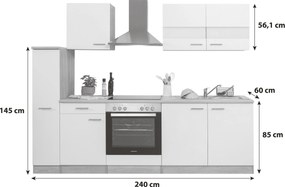 XXXLutz KUCHYNSKÝ BLOK 240 cm Respekta - Online Only kuchyne - 001899017803