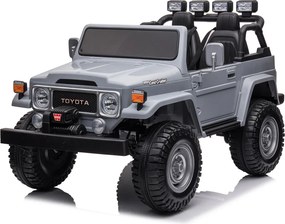 JOKOMISIADA Detské autíčko na batérie pre 2 osoby Toyota Land Cruiser PA0285 sivý