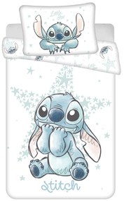 Jerry Fabrics Obliečky do postieľky  100x135 + 40x60 cm - Lilo and Stitch "White Star"
