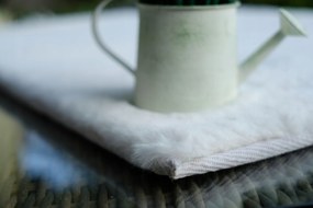 Kusový koberec RABBIT DELUXE - biely - imitácia králičie kožušiny