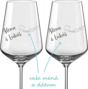 Svadobné poháre na víno Plavba 2 ks