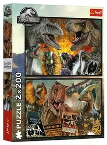 Trefl Puzzle 2x200 - Jurský svet / Prehistorický svet