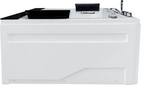 BPS-koupelny Hydromasážna vírivá vaňa KALAMBO 914 BL190x150 Čierna/Biela s ohrevom vody