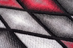 Koberec Sumatra J373B Diamond čierny, sivý, červený