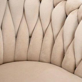 Jedálenská stolička COFTON zamatová, čierna / béžová