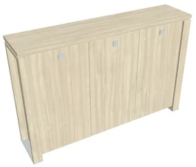 Stredná skriňa Verno+ S 200 x 46 x 130 cm, agát / vanilka