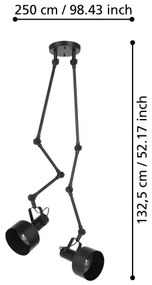 Eglo 43562 - Bodové svietidlo TAKELEY 2xE27/28W/230V