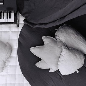 Detská ľanová podložka na hranie grafitová