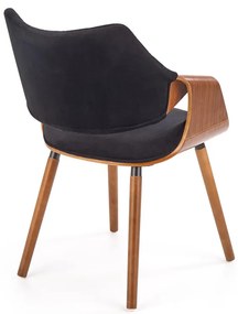 Jedálenská stolička K396 - čierna / orech