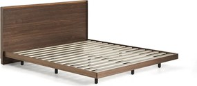 Hnedá dvojlôžková posteľ z brezového dreva s roštom 160x200 cm Norlen – Kave Home