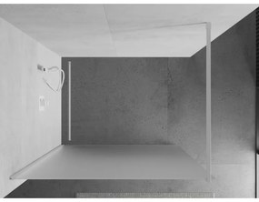 Mexen Kioto, Walk-In sprchová zástena 110 x 200 cm, 8mm sklo námraza, biely profil, 800-110-101-20-30