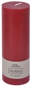 Červená sviečka Eco candles by Ego dekor Friendly, doba horenia 60 h