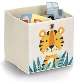 Zeller Present Úložný box na hračky - kocka - TIGER, 28x28x28
