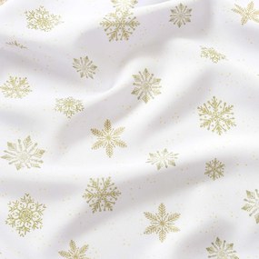 Goldea vianočná dekoračná obliečka na vankúš - zlaté snehové vločky 40 x 40 cm